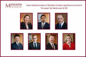 Seven Monckton members appointed across The Lawyer Top Twenty Cases